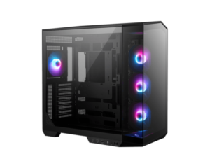מארז מחשב MSI MAG PANO 100R PZ שחור - זווית תלת ממדית