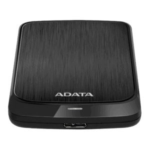 כונן קשיח חיצוני ADATA HV320 2TB שחור - מבט מלמעלה עם חיבור USB