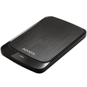 כונן קשיח חיצוני ADATA HV320 2TB שחור - זווית עם חיבור USB