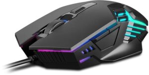 GAMDIAS AURA GS4 - תקריב על תאורת RGB וכפתורים
