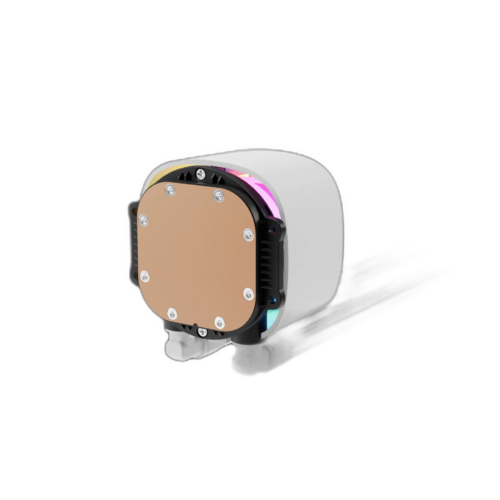 GAMDIAS AURA GL360 V2 WH - תקריב על בסיס המגע מנחושת