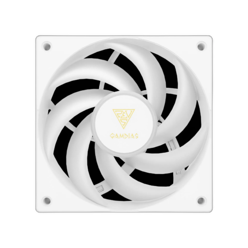 GAMDIAS AURA GL360 V2 WH - תקריב מאוורר ARGB 120mm