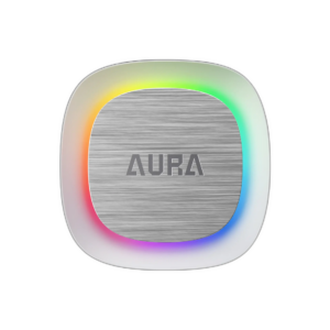 GAMDIAS AURA GL360 V2 WH - תקריב על בית המשאבה עם לוגו AURA
