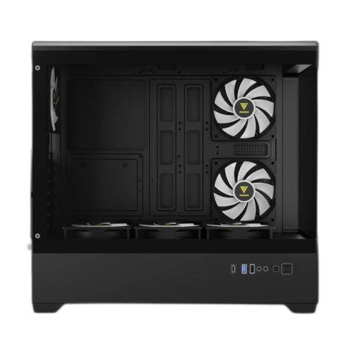 מארז מחשב GAMDIAS AURA GC106 - תצוגת פנים ומאווררים