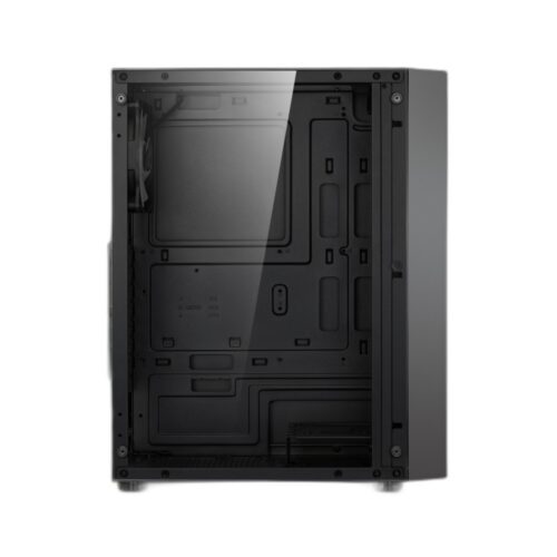 GAMDIAS AURA GC2 V2 - תצוגת פנים דרך פאנל הזכוכית המחוסמת