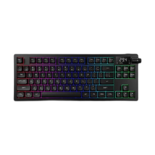 GAMDIAS Hermes M7 Hybrid - מבט מלמעלה על פריסת TKL מלאה