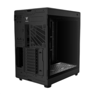 מארז מחשב GAMDIAS NESO P1 B מבט מזווית אחורית עם לוגו GAMDIAS