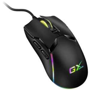 Genius Scorpion M700 שחור - מבט זווית עם תאורת RGB