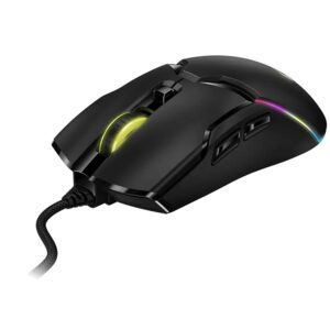 Genius Scorpion M700 שחור - מבט זווית עם כבל קלוע