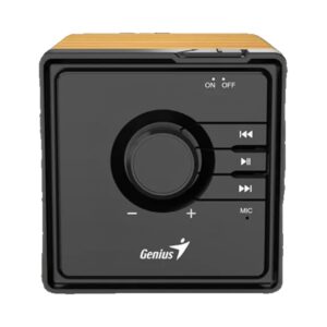 רמקול נייד GENIUS SP-916BT גימור עץ - מבט קדמי