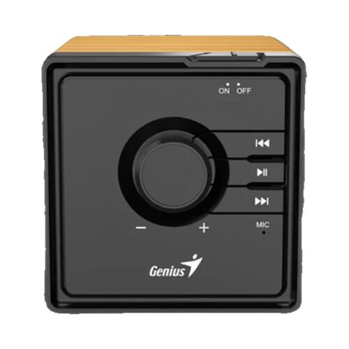 רמקול נייד GENIUS SP-916BT גימור עץ - מבט קדמי