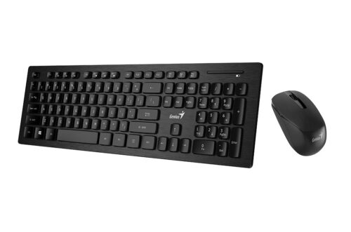 Genius SlimStar 8008 - מבט מלפנים על סט המקלדת והעכבר