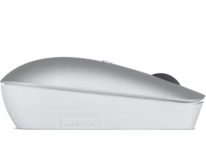 Lenovo 540 USB-C Wireless Mouse Cloud Grey - מבט צד עם לוגו Lenovo