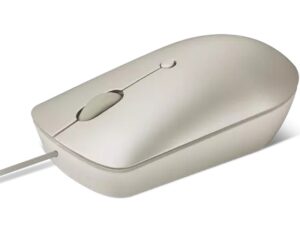 Lenovo 540 USB-C Wired Mouse Sand - מבט מזווית נוסף מלמעלה