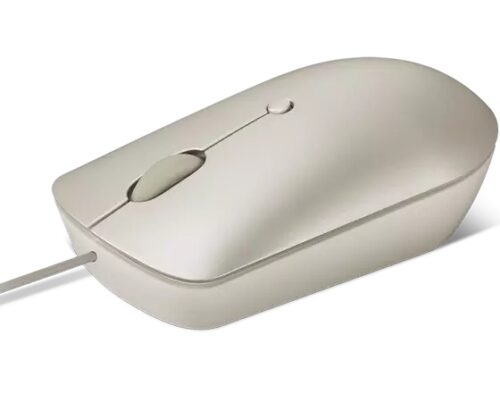 Lenovo 540 USB-C Wired Mouse Sand - מבט מזווית נוסף מלמעלה