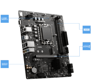 לוח אם MSI PRO H610M-E DDR5 - תכונות Core Boost DDR5 Lightning Gen4