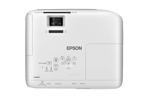 מקרן Epson EB-FH08 תצוגת לוח בקרה עליון וזום