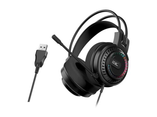 Genius HS-GX570U - מבט מזווית עם כבל USB