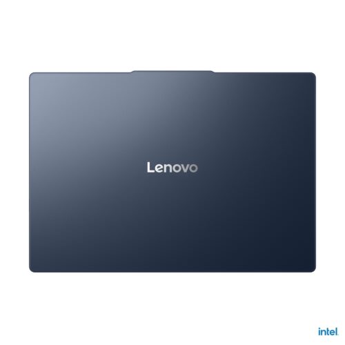 Lenovo IdeaPad Slim 3 15IRU10 - מבט מהגב עם לוגו Lenovo, כחול קוסמי
