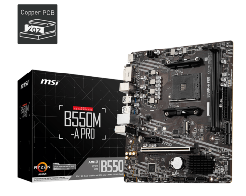 לוח אם MSI B550M-A PRO - עם קופסת המוצר
