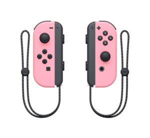 בקרי Joy-Con ורוד פסטל עם רצועות יד מקוריות