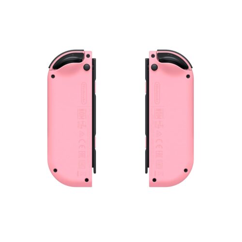 בקרי Joy-Con ורוד פסטל - גב הבקרים עם לוגו Nintendo