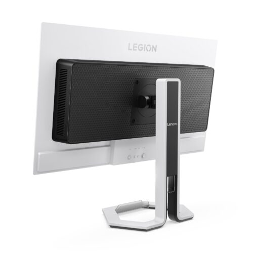 Lenovo Legion Pro 27Q-10 - מבט אחורי זווית עם חיבורים ולחצני בקרה