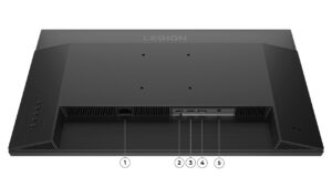 מסך מחשב גיימינג Lenovo Legion 27Q-11 - יציאות וחיבורים בגב המסך