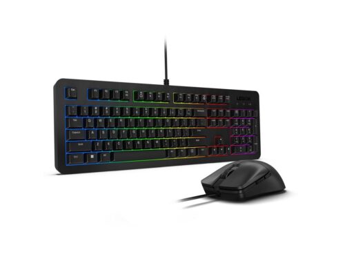 Lenovo Legion KM310 RGB - סט מקלדת ועכבר גיימינג, מבט בזווית עם תאורת RGB