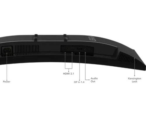 Lenovo Legion R27fc-30 - חיבורים: HDMI, DisplayPort, אודיו, Kensington Lock