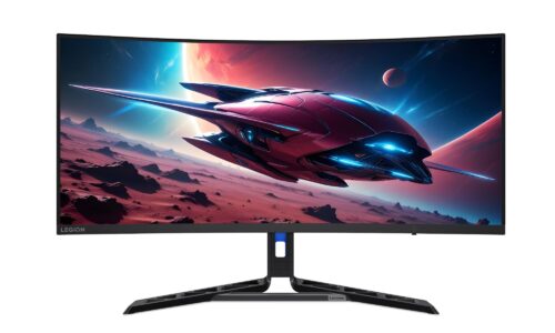 Lenovo Legion R34w-30 - מבט מלפנים עם מסך פתוח