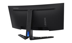 Lenovo Legion R34w-30 - מבט אחורי מזווית עם מעמד