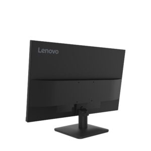 Lenovo L27-4e - מבט אחורי בזווית עם לוגו Lenovo