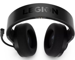 אוזניות גיימינג אלחוטיות Lenovo Legion H600 - מבט מאחור עם לוגו LEGION