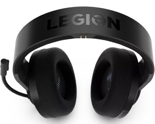 אוזניות גיימינג אלחוטיות Lenovo Legion H600 - מבט מאחור עם לוגו LEGION