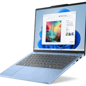 Lenovo IdeaPad Slim 5 13ARP10 Polar Blue - מבט מלפנים עם מסך פתוח