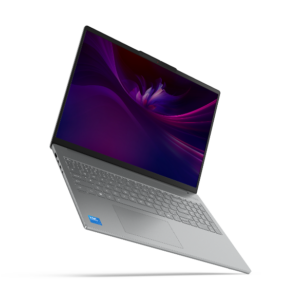Lenovo IdeaPad Slim 5 16IMH10 Luna Grey - מבט מזווית עם מסך פתוח