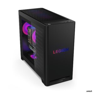Lenovo Legion T5 30AGB10 - מבט מזווית עם תאורת RGB פנימית