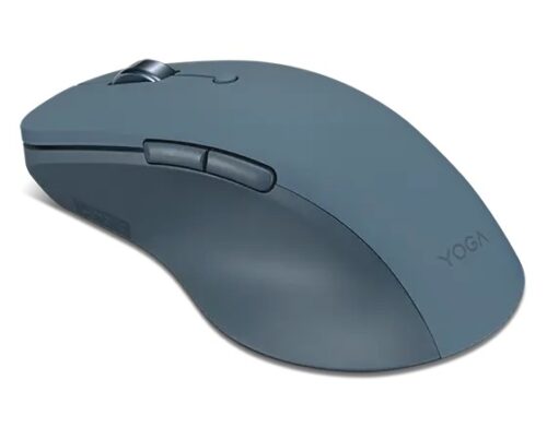 Lenovo Yoga Pro Mouse - תקריב על גלגל הגלילה וכפתורי הצד