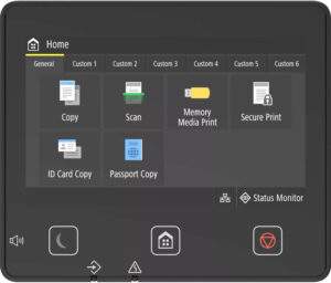 Canon MF463dw - תקריב מסך מגע (מקור: מלאי רשמי, SKU 5951C026)