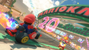 Mario Kart World - מריו במסלול מתחת לשלט Mario Kart, Nintendo Switch 2