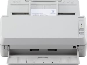 Fujitsu SP-1130N - מבט קדמי עם כרטיס ביקור (מקור: מפיץ מורשה)