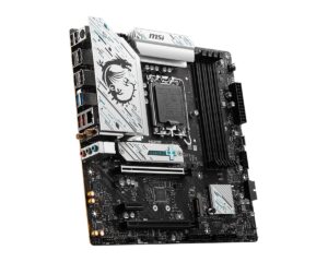MSI B760M GAMING PLUS WIFI - זווית נוספת עם פאנל החיבורים