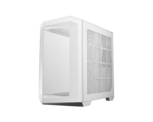 מארז מחשב MSI MAG PANO 100R PZ לבן - מבט צד עם רשת אוורור