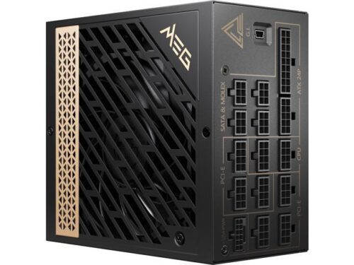 MSI MEG Ai1300P PCIE5 - מבט אחורי על לוח החיבורים המודולרי