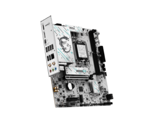 MSI B860M GAMING WIFI - זווית פרספקטיבה עם פאנל חיבורים