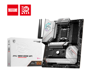 לוח אם MSI MPG B650 EDGE WIFI - תצוגה ראשית עם קופסת המוצר