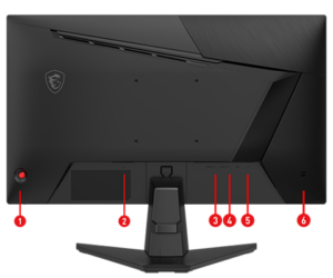מסך מחשב גיימינג MSI MAG 245F X24 - פרט חיבורים ויציאות