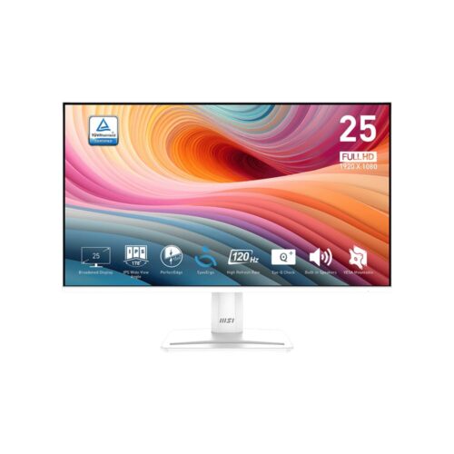 MSI PRO MP251W E2 - מבט קדמי, מסך לבן 24.5 אינץ