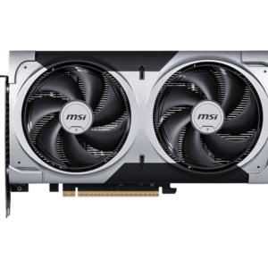 כרטיס מסך MSI GeForce RTX 5060 Ti 16G VENTUS 2X OC PLUS - מבט מלפנים עם שני מאווררי VENTUS 2X